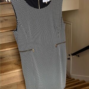 Calvin Klein Black and White Polka Dot Dress